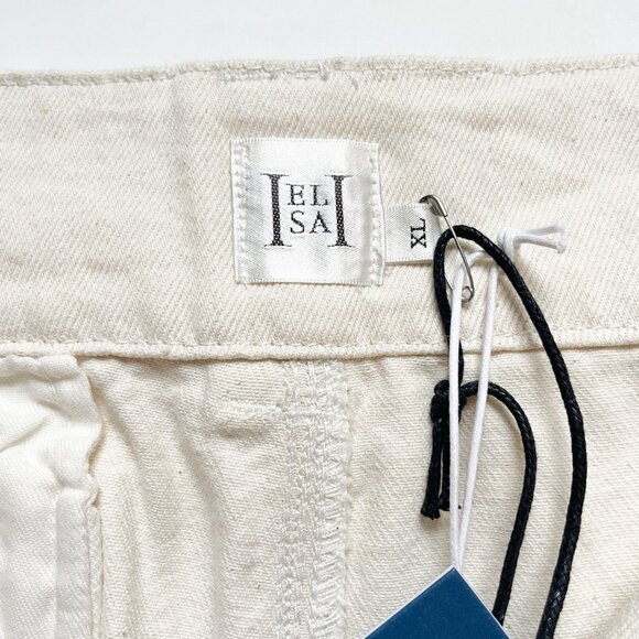 Helsa Maxi Skirt Cotton Denim Ecru Size XL NEW NWT - Picture 6 of 12